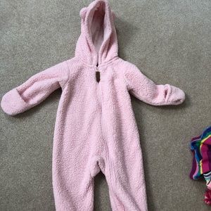 Fuzzy baby one piece